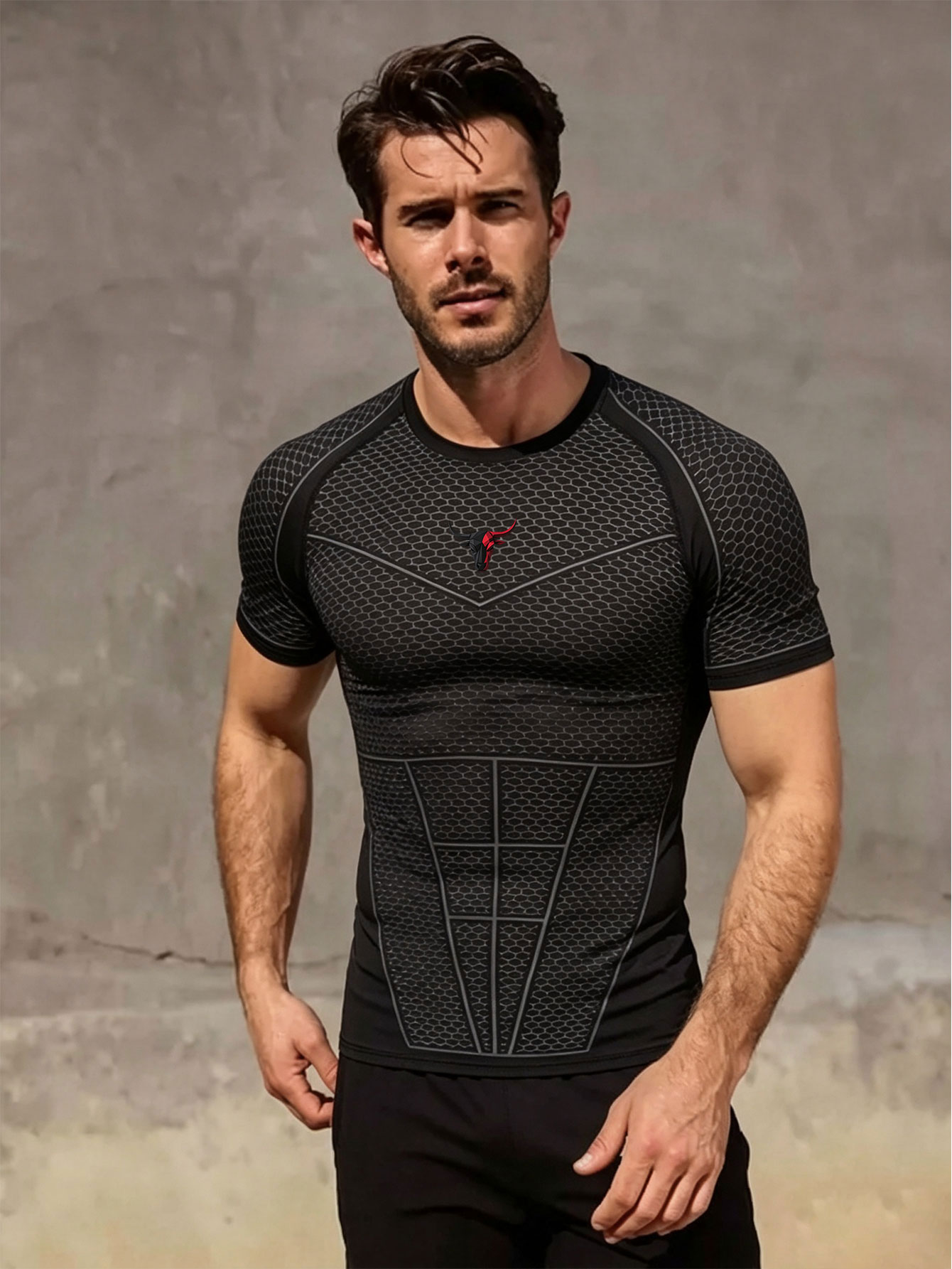 ジムハブ プリント メンズ コンプレッションTシャツ ワーク - Outdoor Sport.Hub のレビューと価格