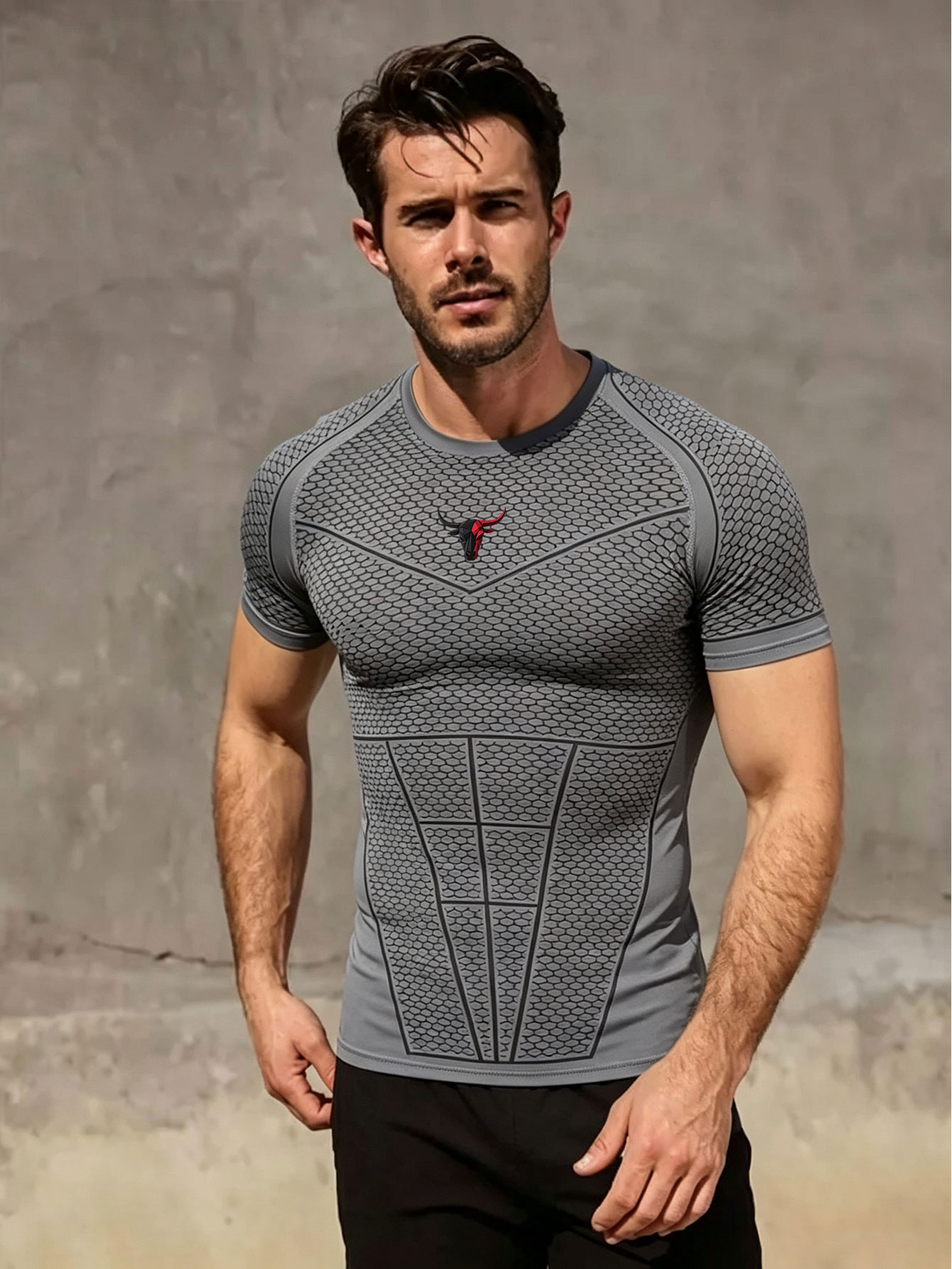 ジムハブ プリント メンズ コンプレッションTシャツ ワーク - Outdoor Sport.Hub のレビューと価格