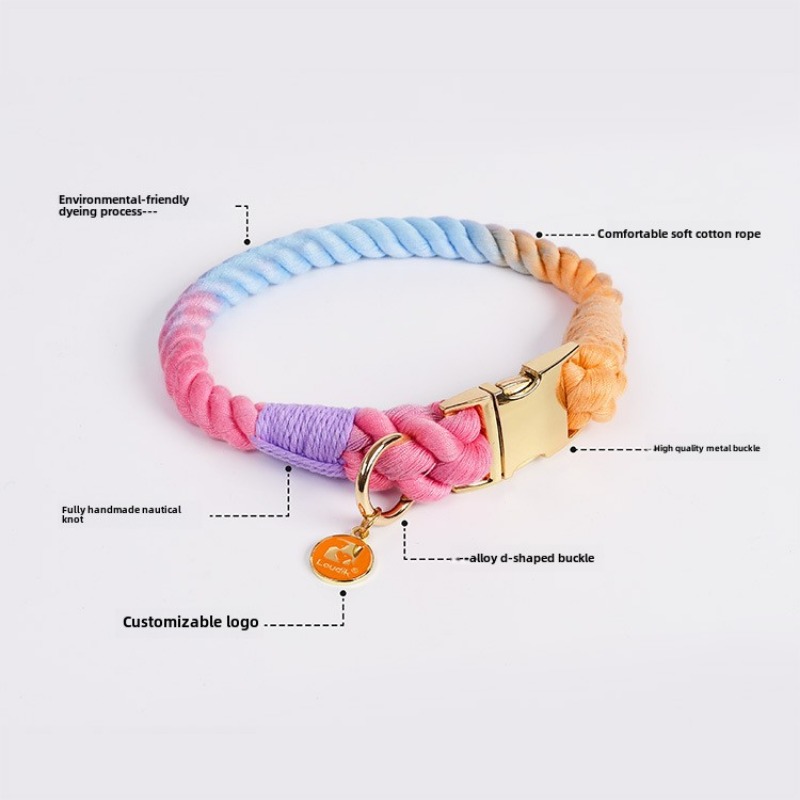 Loudik 卸売手織りカラーコットンロープペット首輪セット - Headcollar Rope Set のレビューと価格