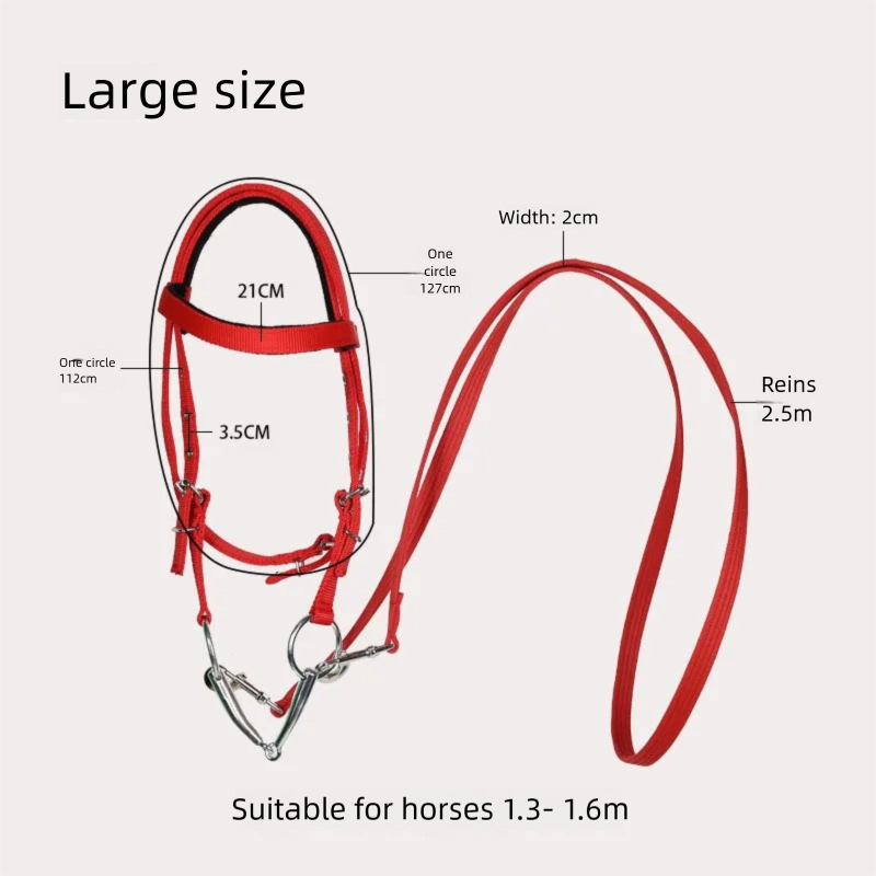 馬用ハーネスとリードロープセット、調節可能なナイロン製馬用ヘ - Headcollar Rope Set のレビューと価格