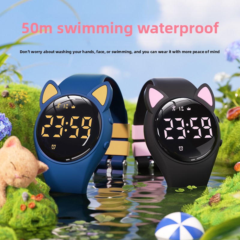 2026年新作 猫耳デザイン レディース 防水30M 電子腕 - Outdoor Sport Watch のレビューと価格
