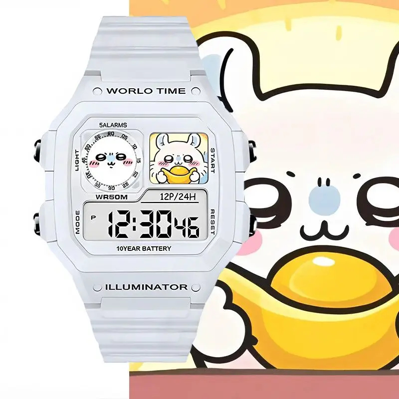 かわいいちいかわアニメデジタル腕時計 防水 5つのアラーム機 - Outdoor Sport Watch のレビューと価格