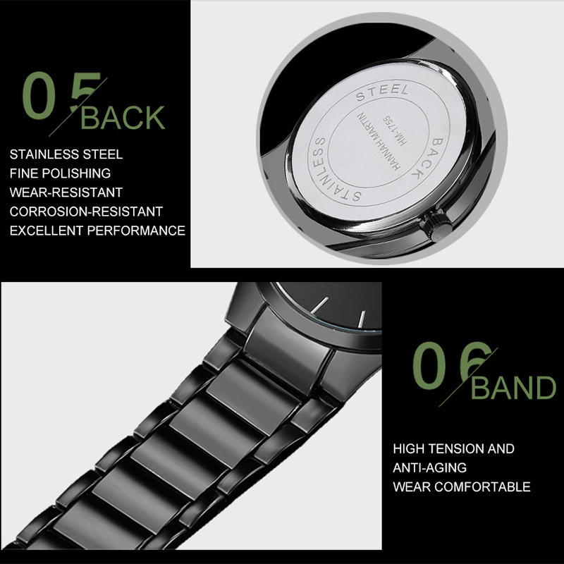 男性用ステンレススチール腕時計,ビジネススタイル,カレンダー - Outdoor Sport Watch のレビューと価格